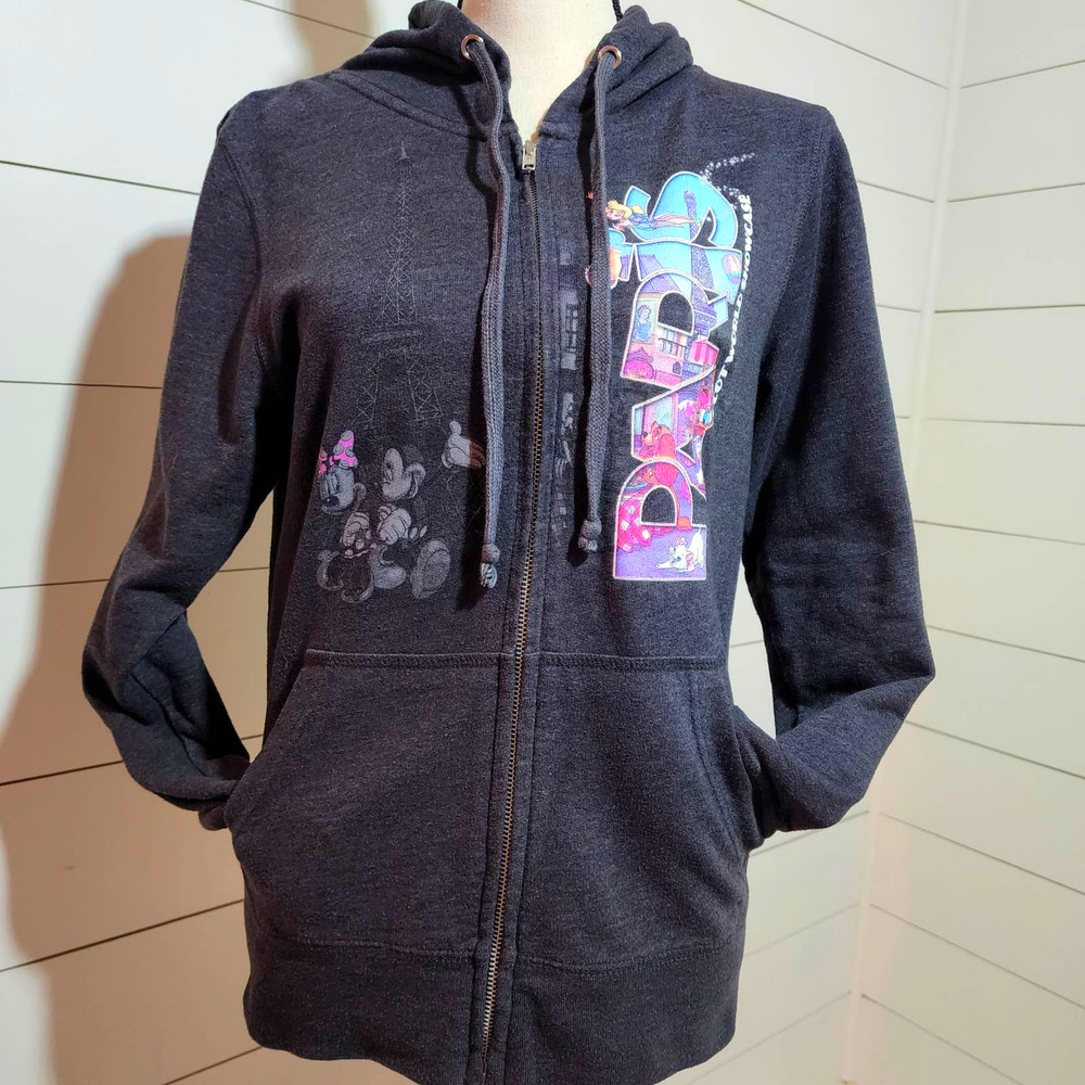 Disney Parks  PARIS EPCOT WORLD SHOWCASE Full Zip Hoodie size Medium